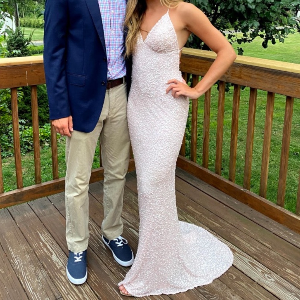 Scala 47551 Ice Pink Prom Gown